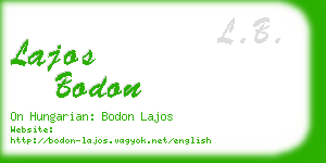 lajos bodon business card